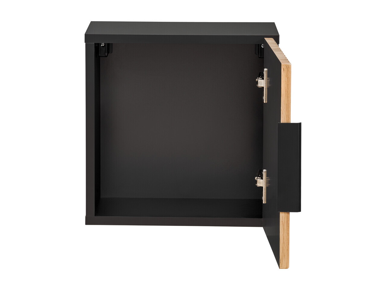 Dulap suspendat cu 1 usa, Xilo Black, Comad, 35x22x35 cm, MDF/PAL laminat, stejar wotan/gri piatra — imaginea 4