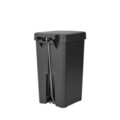 Cos de gunoi cu pedala, Brabantia, StepUp, 16 L, 29.6x22.3x41.1 cm, polipropilena, gri inchis
