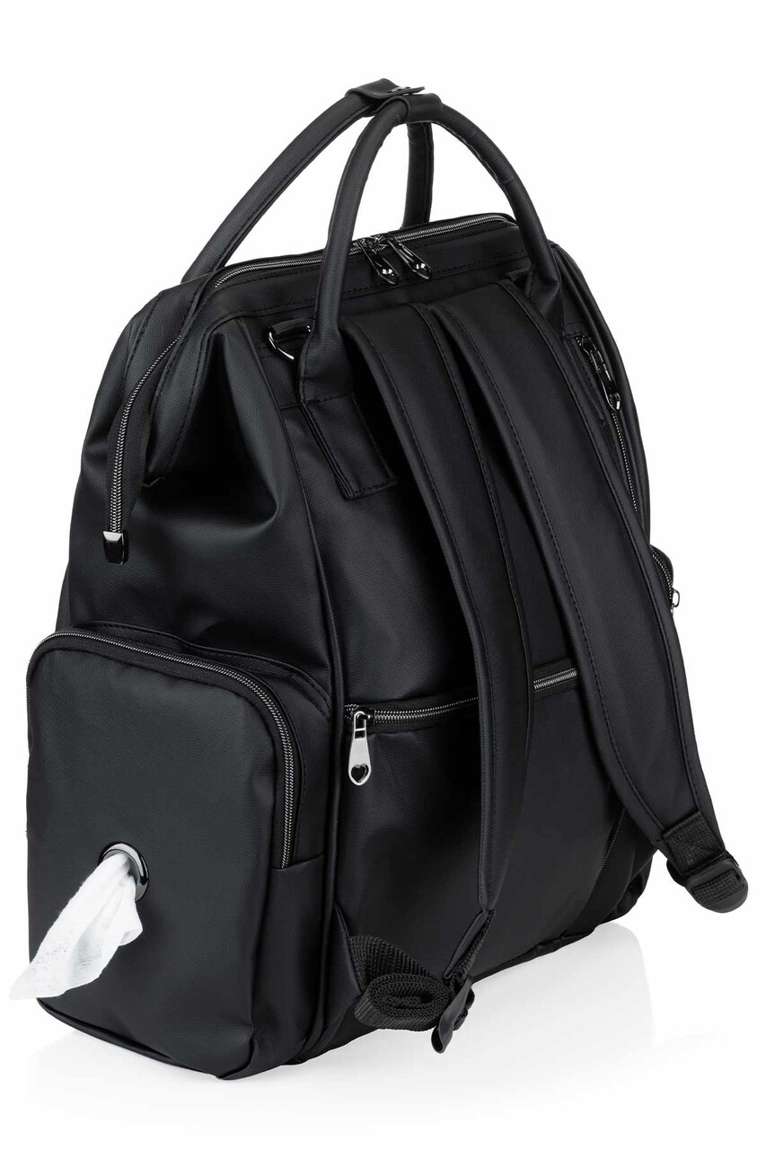 Ghiozdan multifunctional pentru mamici, Wallxpert, Luxella, Negru - imagine 6