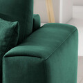 Coltar extensibil dreapta 4 locuri ELTAP, RT-35NU, Dalia, 289x190x95 cm, lemn/poliester, verde inchis