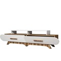 Comoda TV, Hommy Craft, Flora, 205x50x36.8 cm, Nuc/Alb