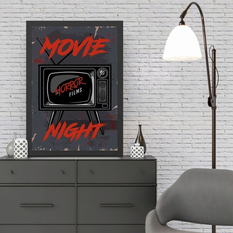 Tablou decorativ, Movie Night 2 (55 x 75), MDF , Polistiren, Multicolor Colton