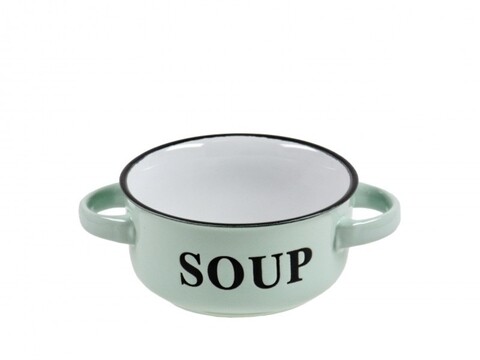 Bol Soup, 490 ml, 18x13x6.5 cm, ceramica, verde Excellent Houseware imagine 2022 by aka-home.ro