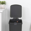 Cos de gunoi cu pedala, Brabantia, StepUp, 40 L, 35.2x28x66.6 cm, polipropilena, gri inchis