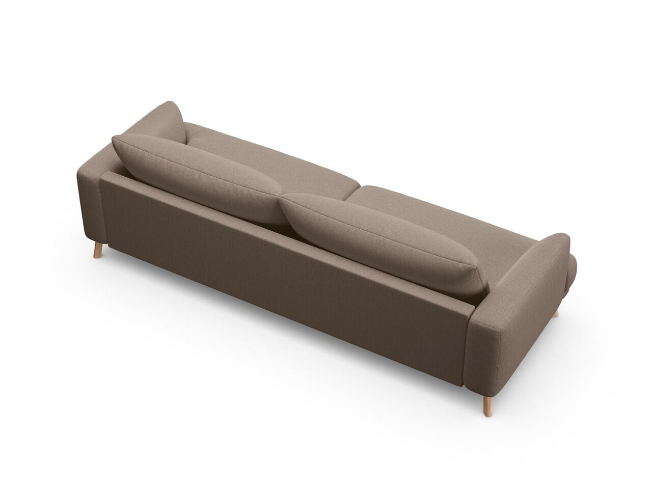 Canapea 4 locuri, Naomi, Micadoni Home, 230x95x75 cm, tesatura structurata, cappuccino — imaginea 4