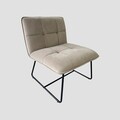 Fotoliu Nelox, Homla, 69x63x73 cm, MDF/metal/catifea, gri