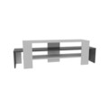 Comoda TV, Zena Home, Lenora, 150x45x35 cm, PAL, Alb / Antracit