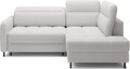Coltar extensibil dreapta 3 locuri ELTAP, RT-01ROY, Barea, 208x160x100 cm, lemn/poliester, alb