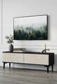 Comoda TV, Hanah Home, Didema 120, 120x40.5x30 cm, Antracit / Travertin