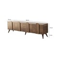 Comoda TV, Neostill, New Line, 180x50x35 cm, Cadru: PAL MELAMINAT 100%., Maro