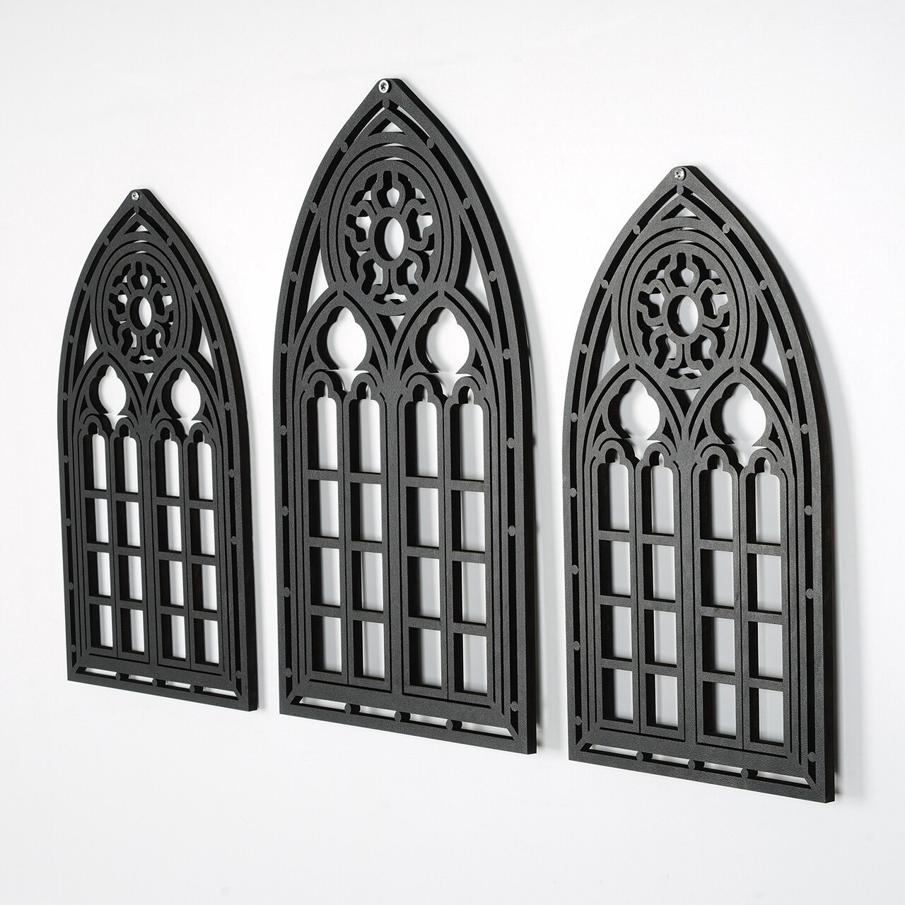 Decoratiune de perete, CRY020, Dimensiune: 26 x 15 cm (2 bucăți), Negru - view 5