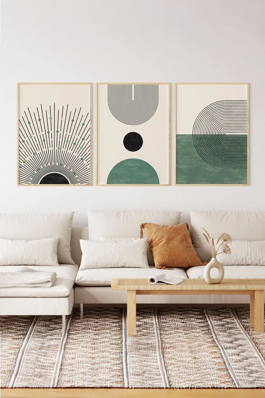 Set 3 tablouri decorative 3Dartsohoset1 MDF Multicolor