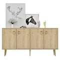 Consola, Olivia, Drop, 140x75x40 cm, PAL, Maro