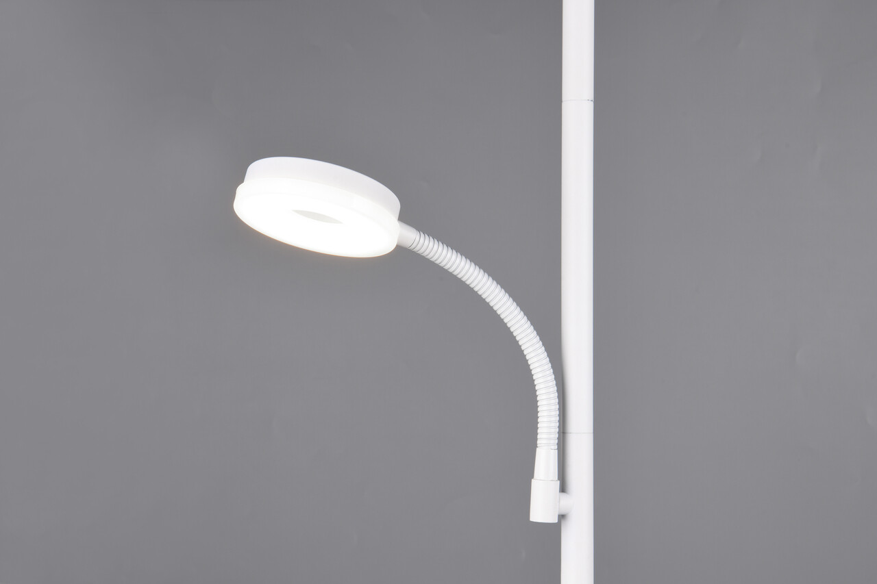 Lampadar Specter, RL NOW, 25/9.3x178 cm, 17W/4.5, 2x SMD, metal, alb mat