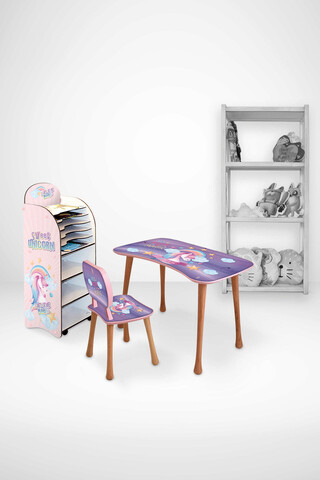 Dulap multifunctional, Popcorn, Unicorn Lou Multi-Separation / Loudsk-04, 34x98x35 cm, MDF , Multicolor