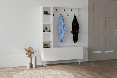 Cuier de perete, puqa design, bahar, 120x161.8x32 cm, pal, alb