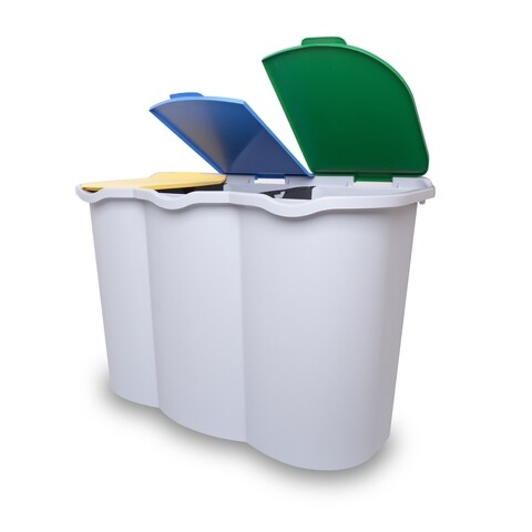 Cos de gunoi pentru reciclare selectiva, Heinner, 80 L, multicolor