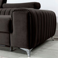 Coltar extensibil stanga 3 locuri ELTAP, LT-97RIV, Grayson, 278x205x92 cm, lemn/poliester, gri inchis