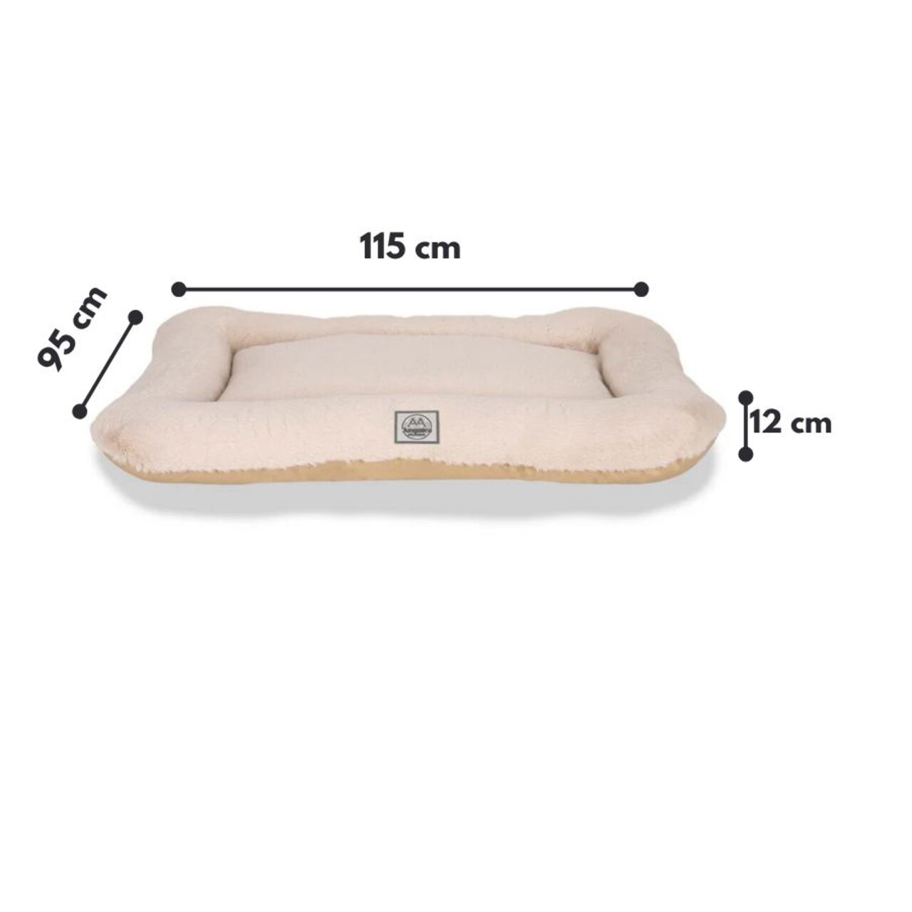 Pat pentru animale de companie, Paws &amp; Whiskers, Sally Dog 95 x 115, Material exterior: 100% poliester, Bej - view 5