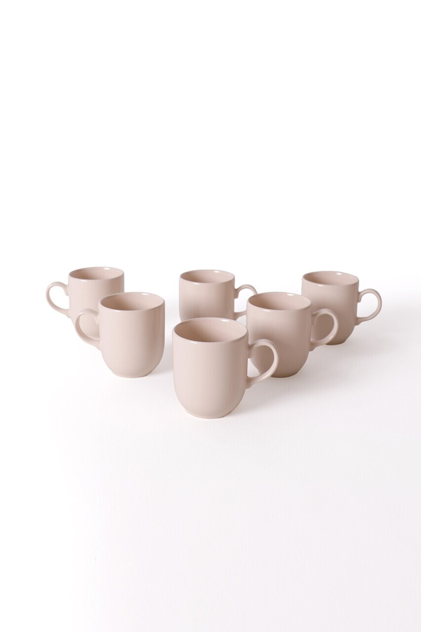Set cani, Hermia, 275KRM2630, Dimensiune: 10 cm / 420 ml (6 bucăți), Crem — imaginea 5