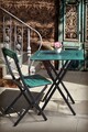Set masa cu 2 scaune, Valovi, Bistro, mdf/metal, verde/negru