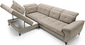 Coltar extensibil stanga 5 locuri ELTAP, LT-20RAQ, Inferne, 297x210x107 cm, lemn/poliester, bej deschis