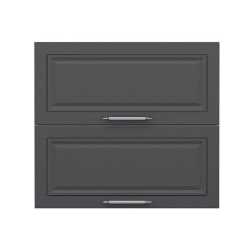 Dulap pentru bucatarie, Hanah Home, Minar, 80x72x37 cm, Alb / Antracit