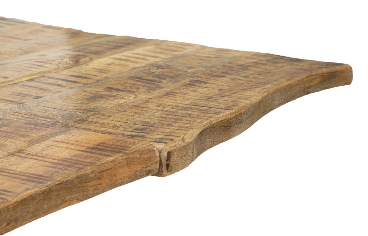 Masa extensibila Edge, Mauro Ferretti, 280-180 x 90 x 77 cm, lemn de mango/fier, maro/negru - view 6