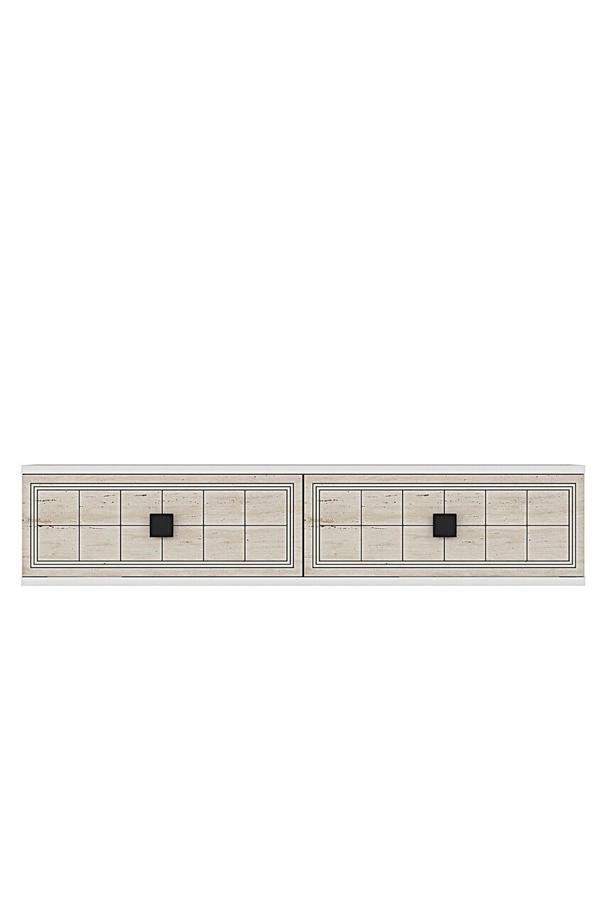 Dulap, Hanah Home, Yuka 120, 120x25.5x29.6 cm, Alb / Travertin — imaginea 4