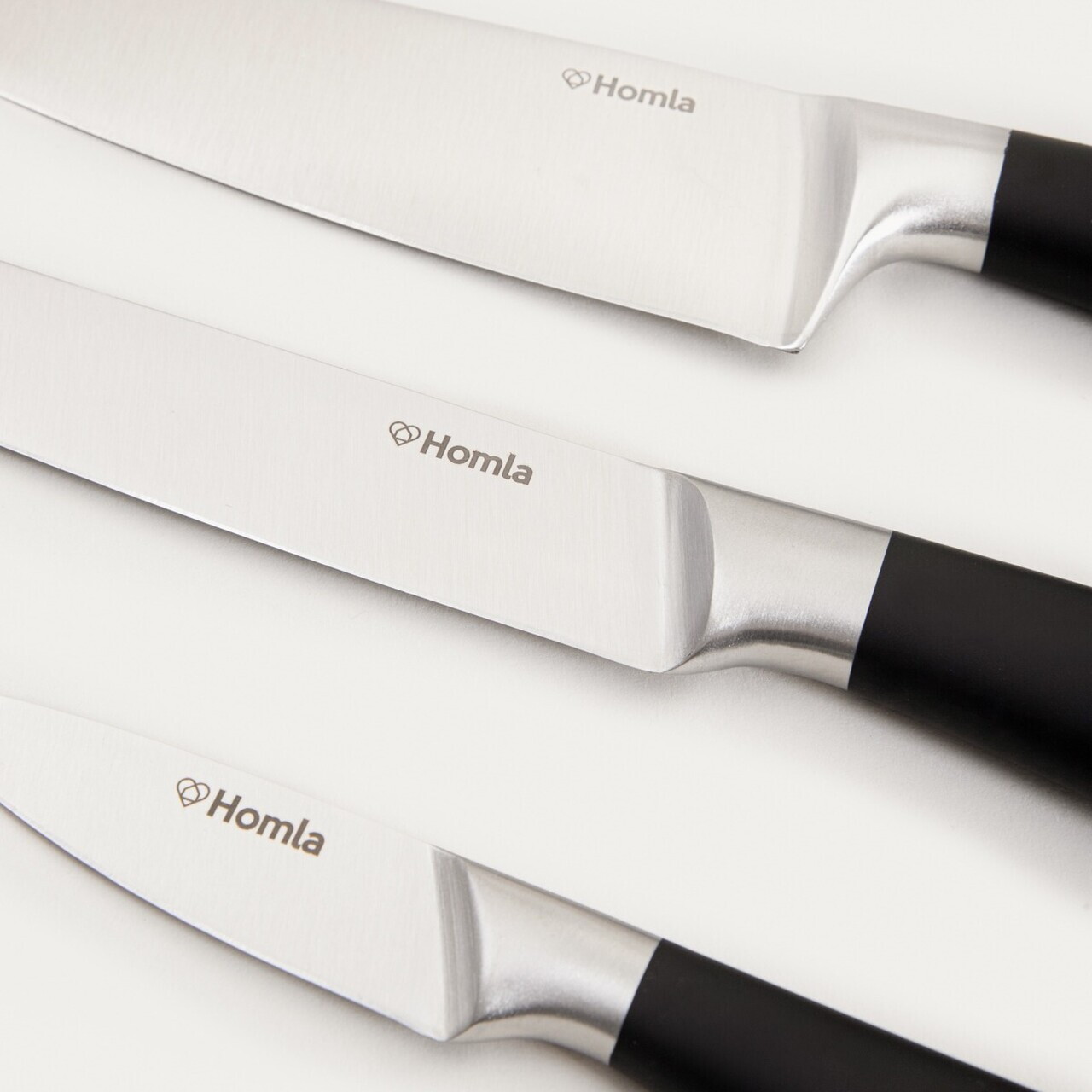 Set 3 cutite Liba, Homla, inox/plastic, negru - view 4