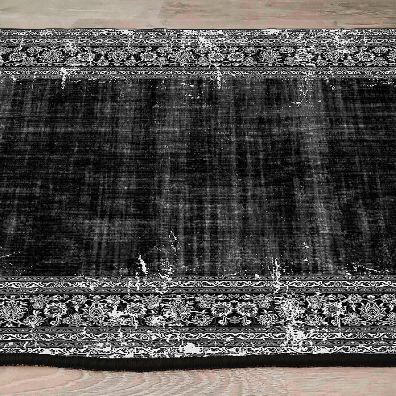 Covor, Woosonıl057, 160x230 cm, Alb / Gri / Negru — imaginea 6