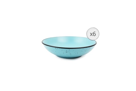 Set 6 farfurii adanci electra, heinner, Ø20 cm, ceramica, albastru