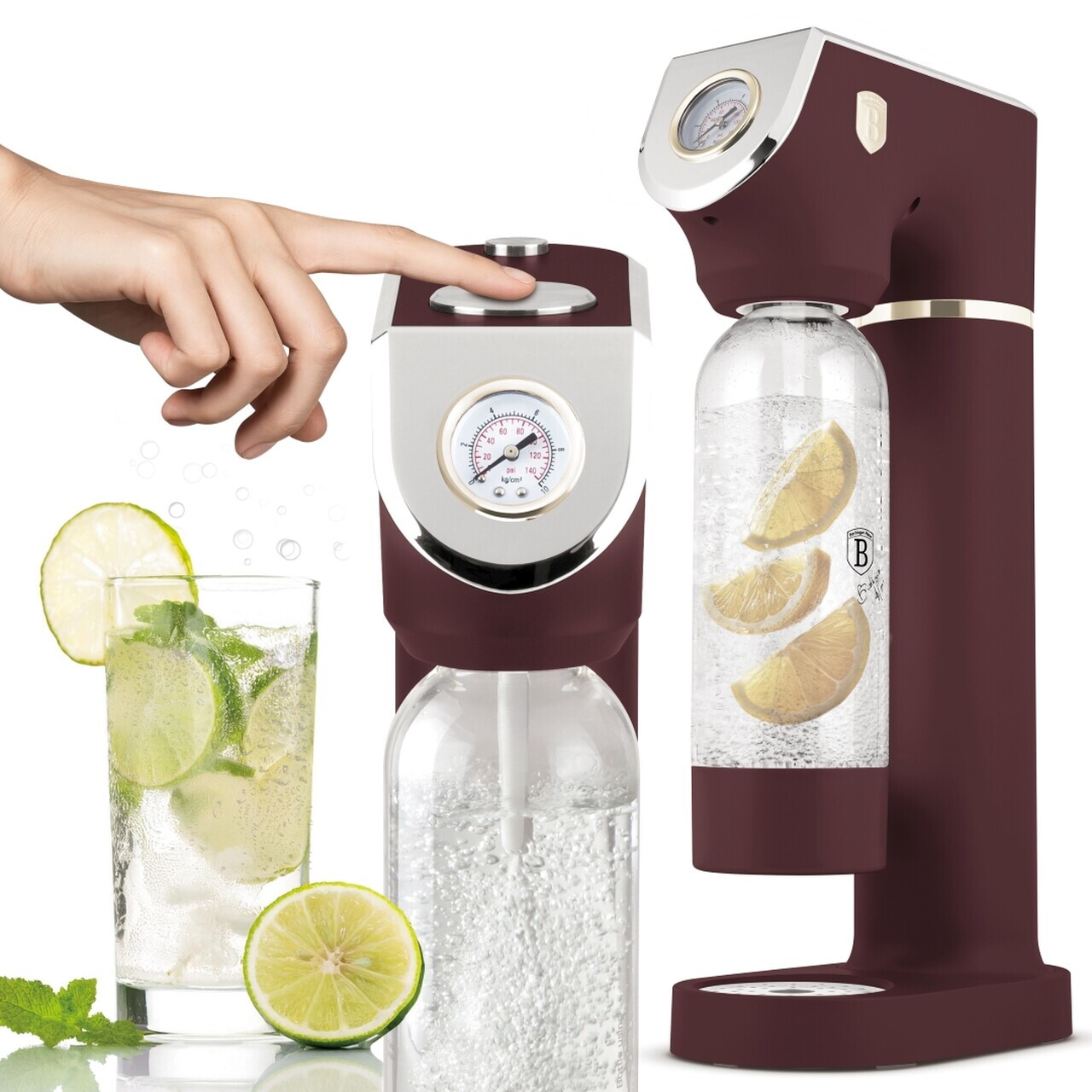 Aparat sifon Berlinger Haus, Leonardo, 12x22x43.5 cm, inox, visiniu mat - imagine 5
