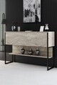 Set mobilier living, Bexley, Luxe Set, Travertin / Negru