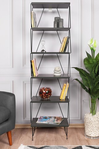 Biblioteca Balaban, Kalune Design, 48x31x165 cm, antracit 48x31x165