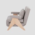 Canapea extensibila 1 loc Calore, Homla, 117x90x82 cm, lemn/poliester, bej/natur