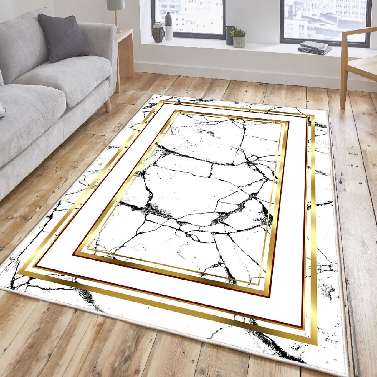 Covor Els2406 100x200 cm Catifea Multicolor
