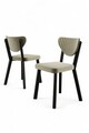 Set scaune 4 piese, Charlotte, Arfe, Crem/Negru