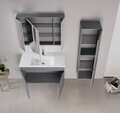 Dulap de baie cu chiuvetă, Hanah Home, Tivoli 100, Antracit mat