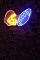 Decoratiune luminoasa LED, NFL Football Blue, Benzi flexibile de neon, DC 12 V, Multicolor