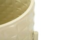 Set 3 ghivece Betsy, Mauro Ferretti, 36x36x56.5 cm, fier, crem
