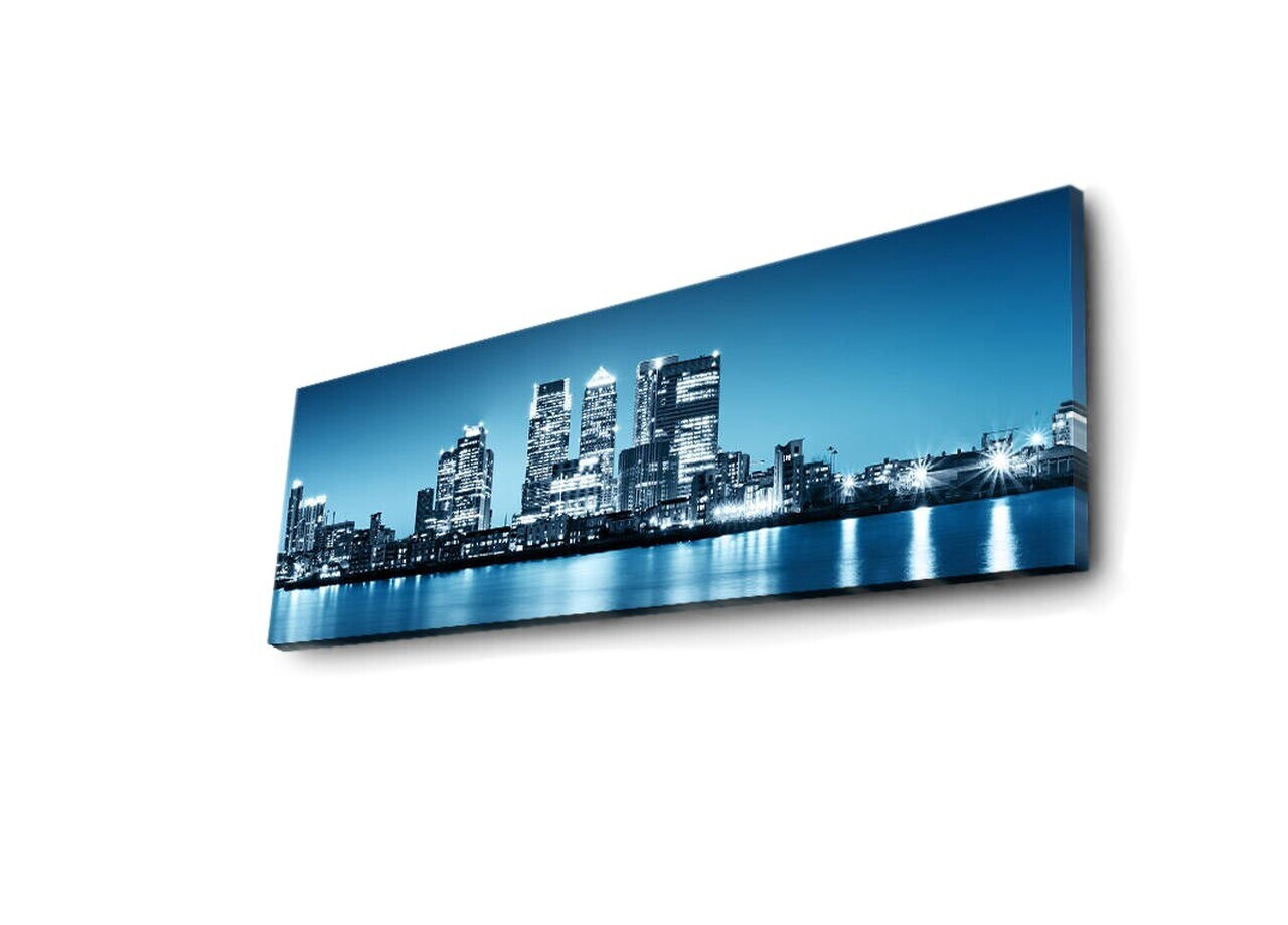 Tablou decorativ cu lumina LED, 3090DACT-4, PÂNZĂ DIN PIELE ÎNTOARSĂ, 30 x 90 cm, Multicolor — imaginea 5