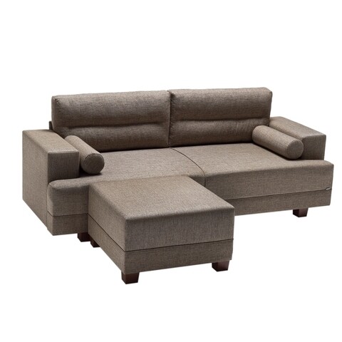 Canapea cu taburet Oslo, Balcab Home, 210x85x78 cm, maro Balcab Home