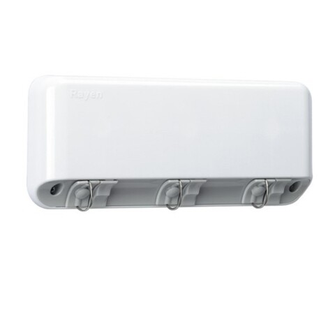 Uscator de rufe extensibil adeziv, Rayen, 15 m capacitate de uscare, ABS, alb