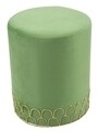 Taburet Ring, Mauro Ferretti, 35 x 42 cm, lemn de pin/fier/poliester, verde
