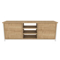 Comoda TV, Retricy, Otis, 140x35.3x50.8 cm, PAL, Stejar alb