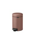 Cos de gunoi cu pedala, Brabantia, NewIcon, 3 L, 23.5x16.8x26.4 cm, otel, grej satinat