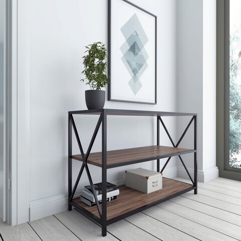 Bufet, retricy, zena, 94x40x65 cm, pal, nuc / negru