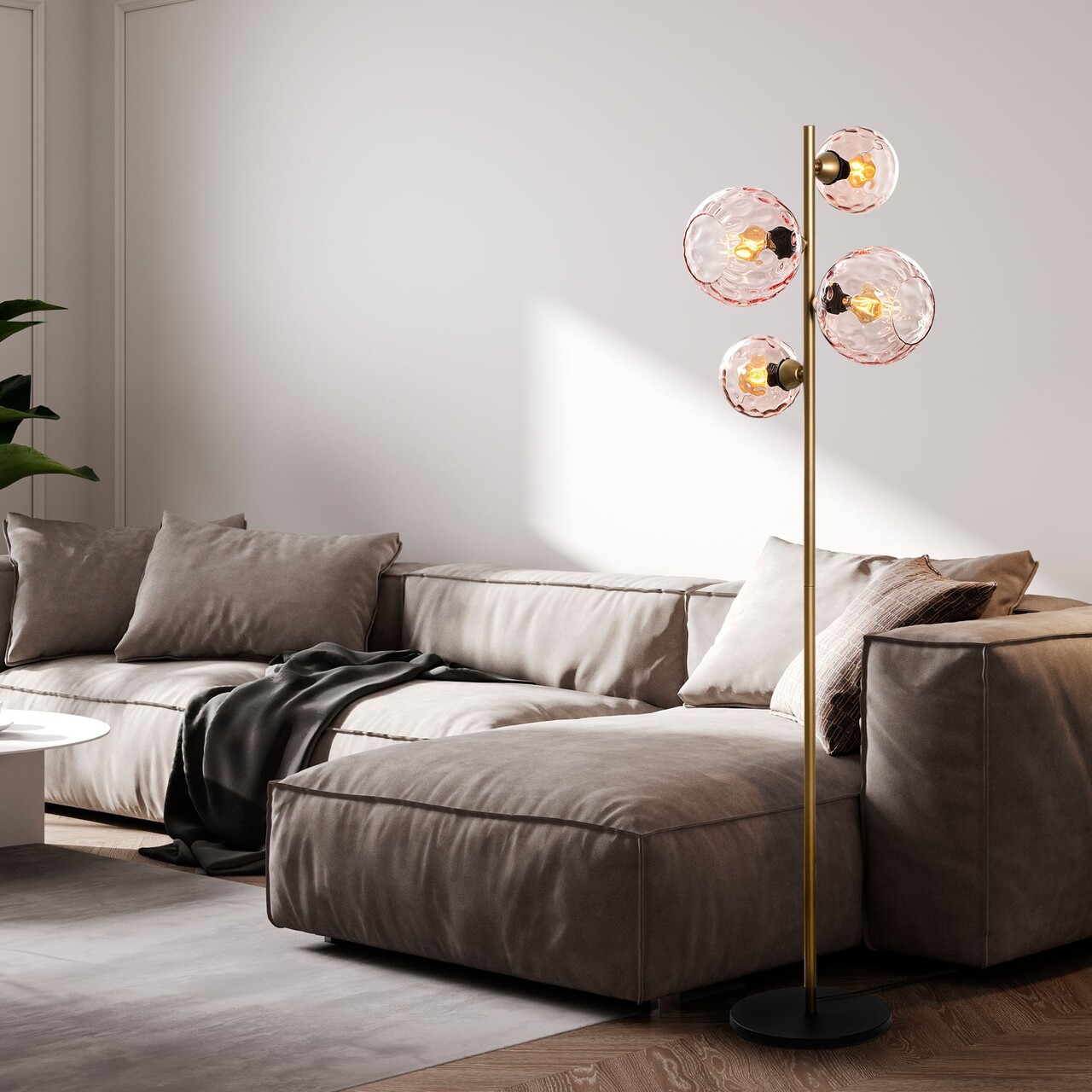 Lampadar, L'essentiel Maison, 521SHN3660, Roz/Auriu - view 2