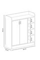Pantofar, Hanah Home, Palaz, 33x102x90 cm, Alb